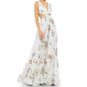 NWT | Ieena for Mac Duggal Cut-out Long Evening Dress Style 67940 Sz 10